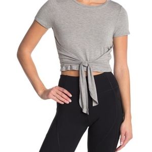 [LAST CHANCE] Nordstrom Rack Gray tie front tee cropped